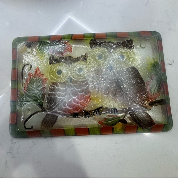 Embossed Owl Decorative Serving platter - Picture 5 of 7